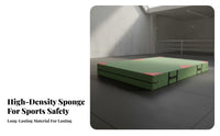 Parkour Training Mat Versatile Fighting Arts Tumbling Mat Impact Absorption High Jump Landing Pad for Cheerleaders, Climbing Gym, Gymnasium, School