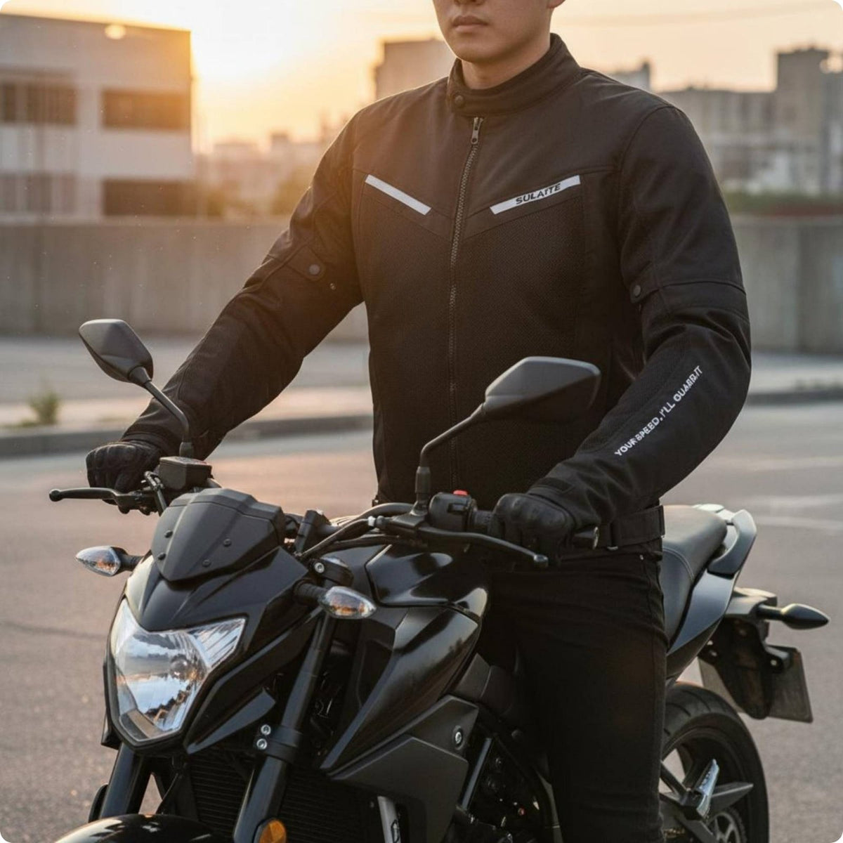 Mesh Motorcycle Jacket Breathable Summer Riding Jacket Ventilation Network Impact-Resistant Gear for Racers