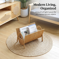 Living Room Storage Basket, Water Hyacinth Holder Wicker, Basket, Water Resistan #variant:Walnut
