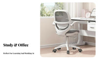 Rolling Desk Chair Height Adjustable Rolling Task Chair Ergonomic Design Caster Casters for Students, Adults, Study Room