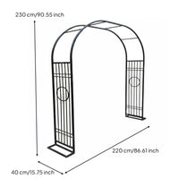 1 Piece Climbing Plant Archway Metal Garden Arbor Sturdy Plant Trellis Weather Resistant Iron Construction for Gardeners DIY Enthusiasts Backyard Patio Yard