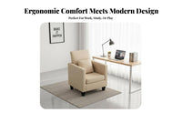 Upholstered rotating Chair dense-foam Foam padding Gaming Armchair Plush paddinging Includes Pillow for Remote Workers