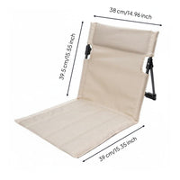 Reclining Beach Lounge Chair Lightweight Folding Beach Chair Easy to Clean Outdoor Seating Fade Resistant for Garden