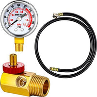 Brass Combination Valve with Gauge and Hose for Air Pump