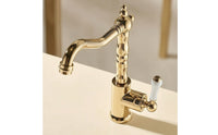 Faucet with Swivel Spout Brass Swivel Faucet 360-Degree Rotating Single Lever Mixer for Kitchen