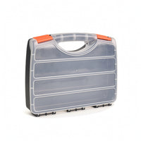 Hardware Organizer Translucent Tool Box with Secure Portable for DIYers