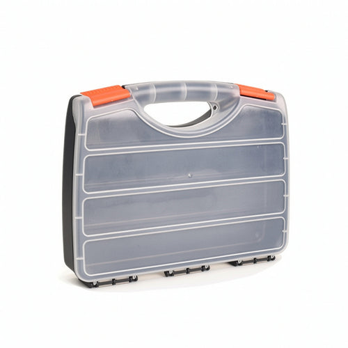 Hardware Organizer Translucent Tool Box with Secure Portable for DIYers