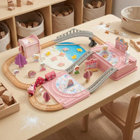 Princess Train Set Wooden Train Rail Set Safe
