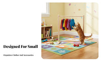 Small Clothes Rack Floor-Standing Miniature A-shaped Clothing Stand space-efficient Size Space-Saving for Closet