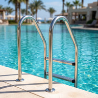 304 Stainless Steel Swimming Pool Ladder Long-Lasting Pool Ladder with Handrails Stable Textured