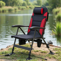 Foldable Fishing Chair Padded Chair with Adjustable Legs Stable Furniture Long-Lasting for Outdoor