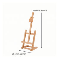 Portable Wooden Tabletop Easel Compact Adjustable Table Easel Fold-Flat Art Supply Sturdy for Artists, Students, Beginners, Painting, Sketching, Studio, Classroom