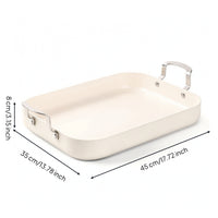 Roasting Pan with Handles Nonstick Rectangular Roasting Pan High-Heat for Home Cooks, Dessert Makers