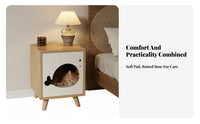 Nightstand with Cat Bed two-wayUse Design Multifunctional Pet Side Table