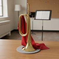 Bugle Loud Sound Brass Bugle Polished Finish Ceremonial Trumpet for Procession