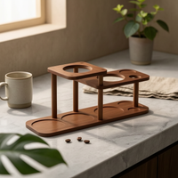 Coffee Machine Stand Circular Cutouts Espresso Machine Stand Minimal Design