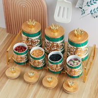 Ceramic Sealed Storage Jar Set for Grains and Tea, Food-Grade, Modern Minimalist, 3.1-4L, Round, Factory Direct