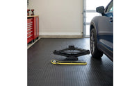 Slim-Profile Scissor Jack with Wheel Brace Folding Scissor Car Jack Portable Heavy-Duty for Motorists, Tire Changes