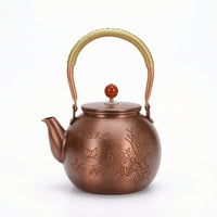 Copper Teapot Embossed Handmade Teapot Handcrafted Tea Pot for Collectors