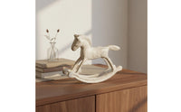 Vintage Horse Statue American Country Cast Iron Rocking Horse for Coffee Shop