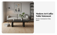 Sculptural Coffee Table Wabi-Sabi design Pebble-Shaped Centerpiece Japanese Design Nordic Aesthetic for Homeowners, Lounge Area