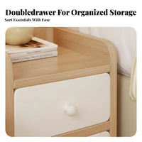 Narrow Bedside Cabinet Space-Saving Nightstand adaptable for Bedroom, residents