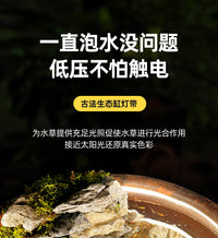 古法鱼缸灯 专用灯带防水下泡水圆缸养鱼池氛围低压直插自粘灯条 【暖光】3米款泡水