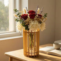 Vase Stand with Holes Wooden Flower Vase Stand Slatted for Home Decor, Florists