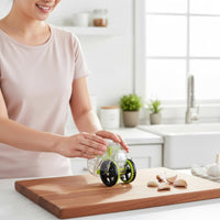 Hand Push Garlic Chopper Manual Rolling Garlic Mess Effortless for Cooking