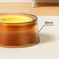 Non-Spill Pet Water Bowl Transparent Floating Disk Bowl Splash Proof