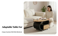 Mobile with casters 2-Tier Rolling Trolley Space-Saving End Table space-efficient Design Utility Cart Minimalist visual design for Apartment Dwellers, Homeowners, Office Workers, Living Room, Small areas, Bedroom, Balcony