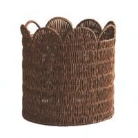 Woven Laundry Basket Portable Wicker Laundry Hamper Decorative Home Organizer