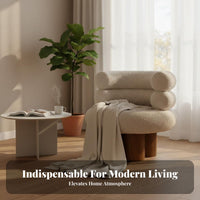 Plush Roll Armchair Designer inspired by Oversized leisure Armchair snug Comfort dense Padding for Homeowners, Balcony