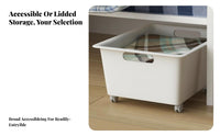 Underbed container with casters flat-design Design Household Storage adaptable