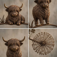 Garden Stake with Animal Figures Sturdy Lawn Ornaments Rustic for Courtyard