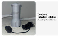 American Standard 110V Plug 1000 GPH Cartridge Filter Pump Keeps Water Clean over Ground Pool Filter Pump Easy Installation Electric Swimming Pool Cleaner for Homeowners, Outdoor, Backyard