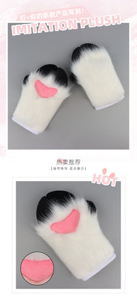 可爱小羊兽爪手套毛绒爪子兽装fursuit网红表演舞会cos道具furry
