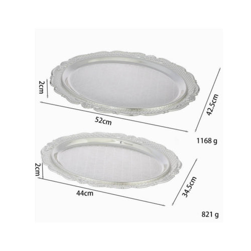 Vintage Silver Tray Reflective Decorative Tray for Serving