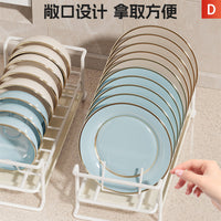 Countertop Dish Drying Rack with Divider for Bowls and Plates