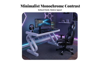 Multi-Purpose Minimalist Computer Desk Sturdy Design Simple Rectangular Desk Spacious Desktop Study Table Easy to Assemble for gaming enthusiasts, Office Workers, Students, Dorm Room, Bedroom