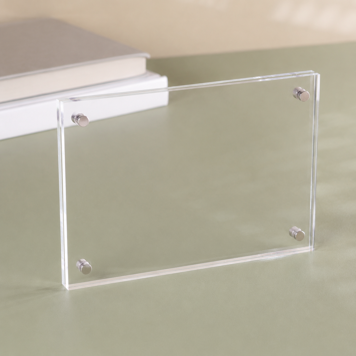 Acrylic Photo Frame, Double-Sided, Photo Stand, With Stand, Transparent, Desktop, Photo Frame, For Living Room & Office