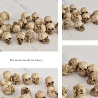 20 Pieces Miniature Skulls Textured Skull Ornaments Resin Skulls Tiny Tabletop Ornaments Small for Crafters, Halloween