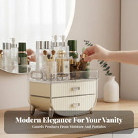 Multi-Compartment Desktop Makeup Organizer Large Capacity Makeup Organizer Box Ideal Gift Dustproof Cosmetic Display Case Sturdy for Women, Beauty Lovers, Teens, Dressing Table, Dresser Top, Bedroom, Bathroom Counter