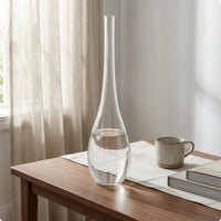 Clear Glass Vase Stable Flat Base Decor Piece 2 Mm Thick for Dried Flowers