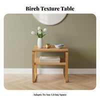 2-Tier End Table Nordic Design 2-Tier Storage Table Multi-Functional