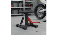 Hydraulic Motorcycle Lift Height Adjustable Hydraulic Motorcycle Lift Anti Slip Top Maintenance Stand Riders, Garage, Workshop