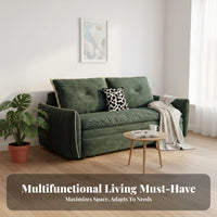 Multi-Functional Pull-out Couch with Storage Convertible Design Pull-out Storage Bed Easy to Convert Sleeper Sofa Fully Washable for Apartment Dwellers, Students, Homeowners, Living Room, Bedroom, Office