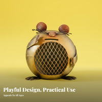 Creative Gift Metal Creature Cash Box Adorable Design Creature Piggy Bank Long-Lasting Construction for Children, Nursery, Desk, Bookshelf