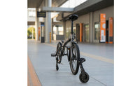Folding Bike Push Wheel Compact Auxiliary Wheel with Spring Foldable for Commuters, Transit Stations, City Commuting