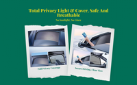 Car window shade blocks sun
